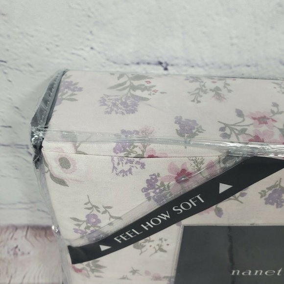 Nanette Lepore Floral 3 Piece Twin Sheet Set 100% Cotton - Picture 4 of 7